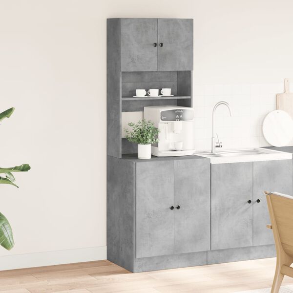 vidaXL Armoire de cuisine gris béton 60x50x180 cm bois d'ingénierie