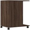 vidaXL Support d'imprimante avec roulettes ch&ecirc;ne marron 60x40x68,5 cm