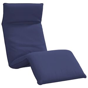 vidaXL Transat pliant bleu marine 175 x 54 x 8,5 cm tissu Oxford