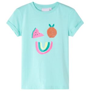 T-shirt pour enfants menthe clair 128