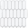 vidaXL Carreau en Plume 10 pc Blanc gris 30 x 30 cm