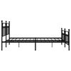 vidaXL Cadre de lit m&eacute;tal sans matelas avec pied de lit noir 200x200cm