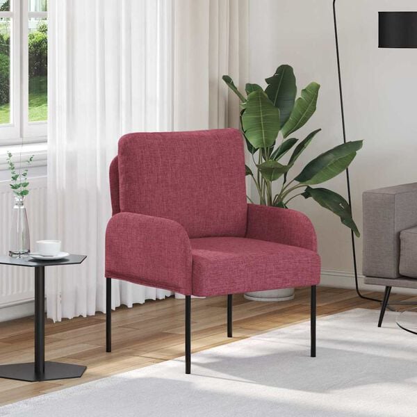 vidaXL Canap&eacute;s avec coussin 55cm Bordeaux Contreplaqu&eacute;