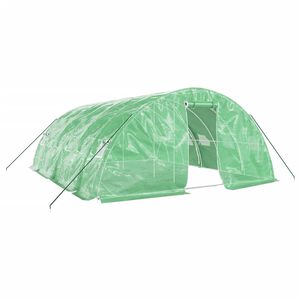 vidaXL Serre avec cadre en acier vert 30 m&sup2; 6x5x2,3 m