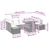 vidaXL Ensemble de canap&eacute; de jardin 8 pcs Beige Poly rotin