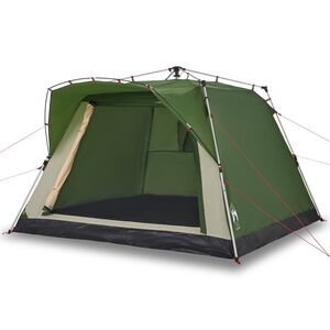 vidaXL Tente de camping cabine 4 personnes vert lib&eacute;ration rapide