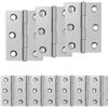 vidaXL Charni&egrave;re 12 pc 44 x 31 x 5 mm Argent&eacute; Acier