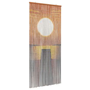 vidaXL Rideau de porte anti-insectes multicolore 200 x 90 cm Bambou