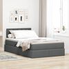 vidaXL Lit avec rangement et matelas Gris foncé 120 x 190 cm