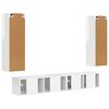 vidaXL Ensemble meuble TV 3 pcs Blanc brillant Bois d'ing&eacute;nierie