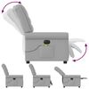vidaXL Fauteuil de massage inclinable &eacute;lectrique gris nuage tissu