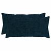 vidaXL Housse de coussin 2 pc HEERLEN Bleu marine 40 x 80 cm
