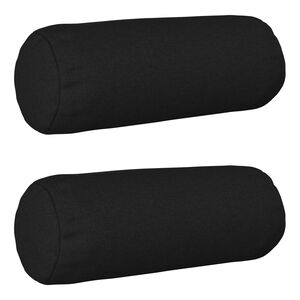 vidaXL Housse de coussin 2 pcs HEERLEN Noir &Oslash; 15 x 40 cm