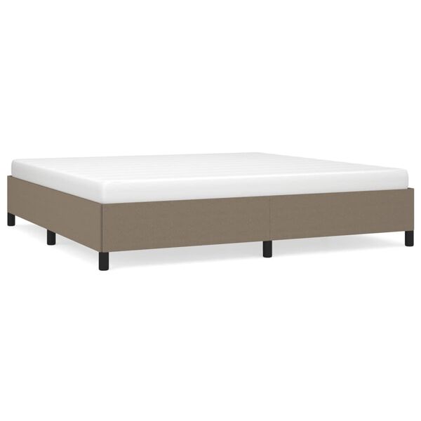 vidaXL Cadre de lit sans matelas taupe 200x200 cm tissu
