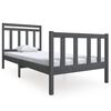 vidaXL Cadre de lit sans matelas gris bois massif