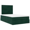 vidaXL Cadre de lit ottoman avec matelas vert fonc&eacute; 120x200 cm velours