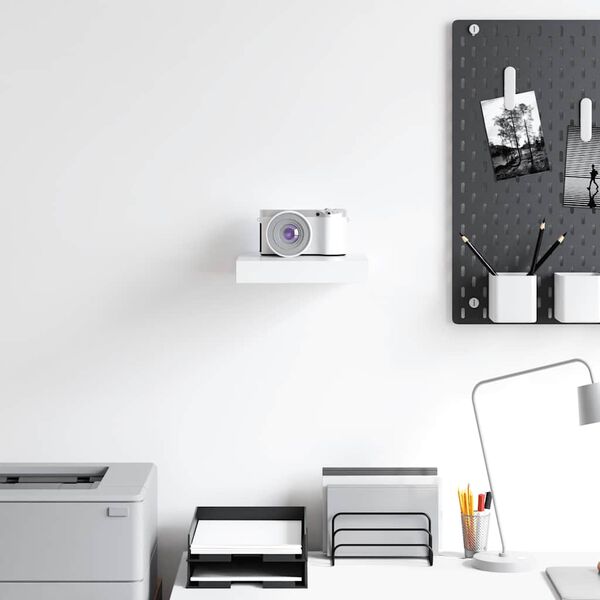 vidaXL &Eacute;tag&egrave;re flottante murale blanc 23x23,5x3,8 cm MDF