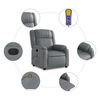 vidaXL Fauteuil de massage inclinable Gris Similicuir