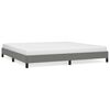 vidaXL Cadre de lit sans matelas gris foncé 200x200 cm tissu