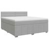 vidaXL Lit boxspring avec matelas Gris clair 140 x 200 cm Tissu