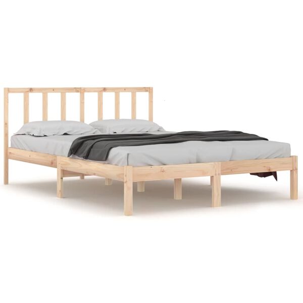 vidaXL Cadre de lit sans matelas bois massif de pin 140x200 cm