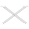 vidaXL Pieds de table basse en forme de X, 2 pi&egrave;ces, blanc, 60 x (30-31) cm, acier