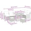 vidaXL Ensemble de canap&eacute; de jardin avec coussin 11 pcs Gris polyrotin