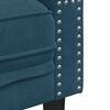 vidaXL Canap&eacute; Chesterfield avec traversins 2 places bleu velours