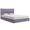 vidaXL Cadre de lit sans matelas gris clair 135x190 cm