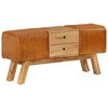 vidaXL Banc de bok Marron 107 cm Cuir de ch&egrave;vre v&eacute;ritable