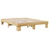 vidaXL Cadre de lit sans matelas 140x190 cm bois massif de ch&ecirc;ne