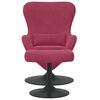 vidaXL Chaise &OElig;uf avec Pouf Bordeaux Velours