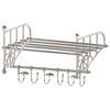 vidaXL Porte-bagages avec cintres mural aluminium