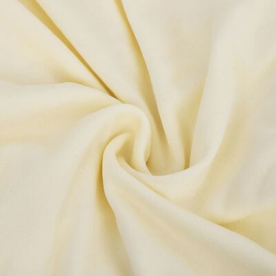 vidaXL Housse extensible de canapé 4 places Crème Jersey de polyester