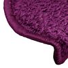 vidaXL Tapis d'escalier 10 pi&egrave;ces 65 x 21 x 4 cm Violet Demi-rond Grand