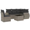 vidaXL Salon de jardin 6 pcs avec coussins gris r&eacute;sine tress&eacute;e