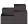 vidaXL Cache-pot de jardin Noir 80 x 80 x 48 cm Acier