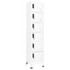 vidaXL Armoire &agrave; casiers Blanc 38x40x180 cm Acier