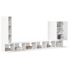 vidaXL Ensemble de meuble TV mural Montage mural 6 pcs Blanc