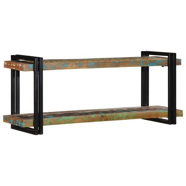 vidaXL &Eacute;tag&egrave;re murale multicolore bois massif r&eacute;cup&eacute;ration