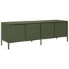 vidaXL Meuble TV vert olive 135x39x43,5 cm acier lamin&eacute; &agrave; froid