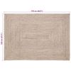 vidaXL Tapis de surface Naturel et Blanc 120 x 170 cm Jute