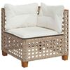 vidaXL Salon de jardin avec coussins 9 pcs beige résine tressée