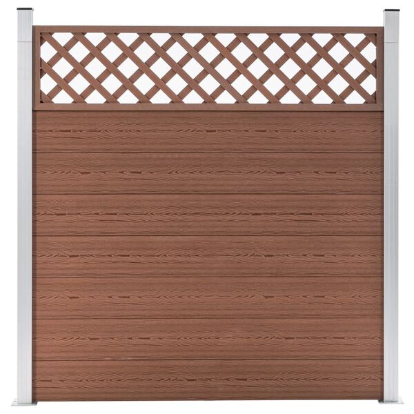 vidaXL Cl&ocirc;ture de jardin WPC 180x185 cm Marron