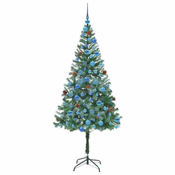 vidaXL Sapin de No&euml;l artificiel avec 300 LED Vert 180 cm PVC et Acier