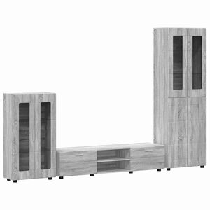 vidaXL Ensemble meuble TV FLORIN 3 pc 150 x 39 x 30 cm Gris Sonoma