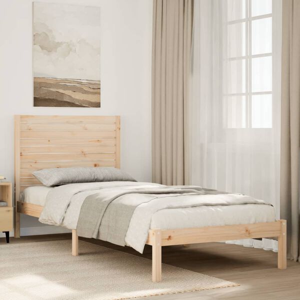 vidaXL Cadre de lit extra long sans matelas 90x220 cm bois massif