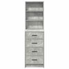 vidaXL Haut Armoire Gris béton 40 x 41 x 135 cm Bois d'ingénierie