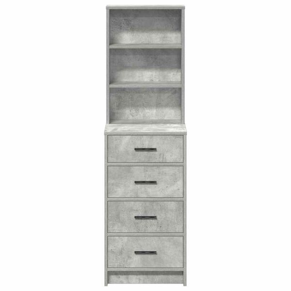 vidaXL Haut Armoire Gris béton 40 x 41 x 135 cm Bois d'ingénierie