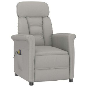 vidaXL Chaise de massage Gris clair 96,5 x 70,5 x 95 cm Microfibre